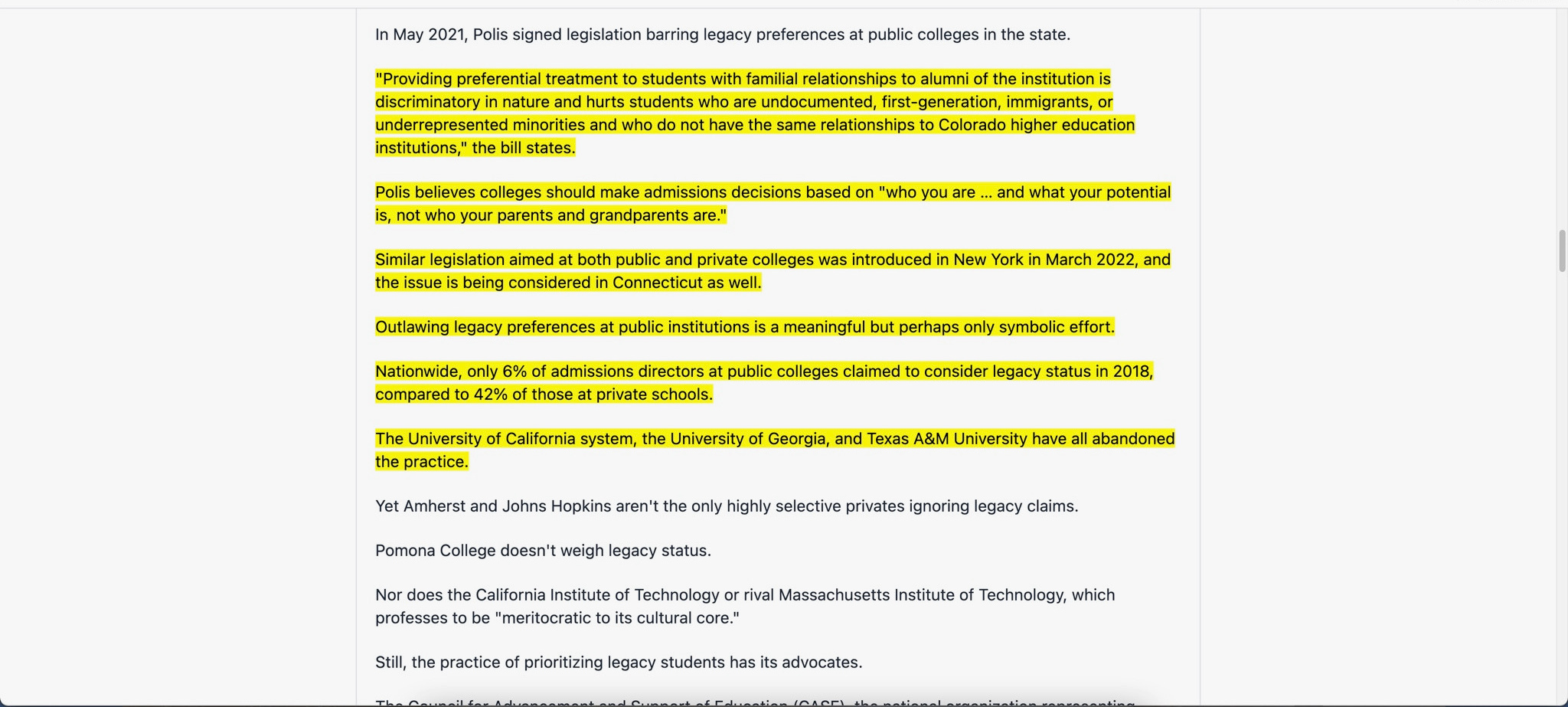 Screenshot of the Turnitin new AI detector.